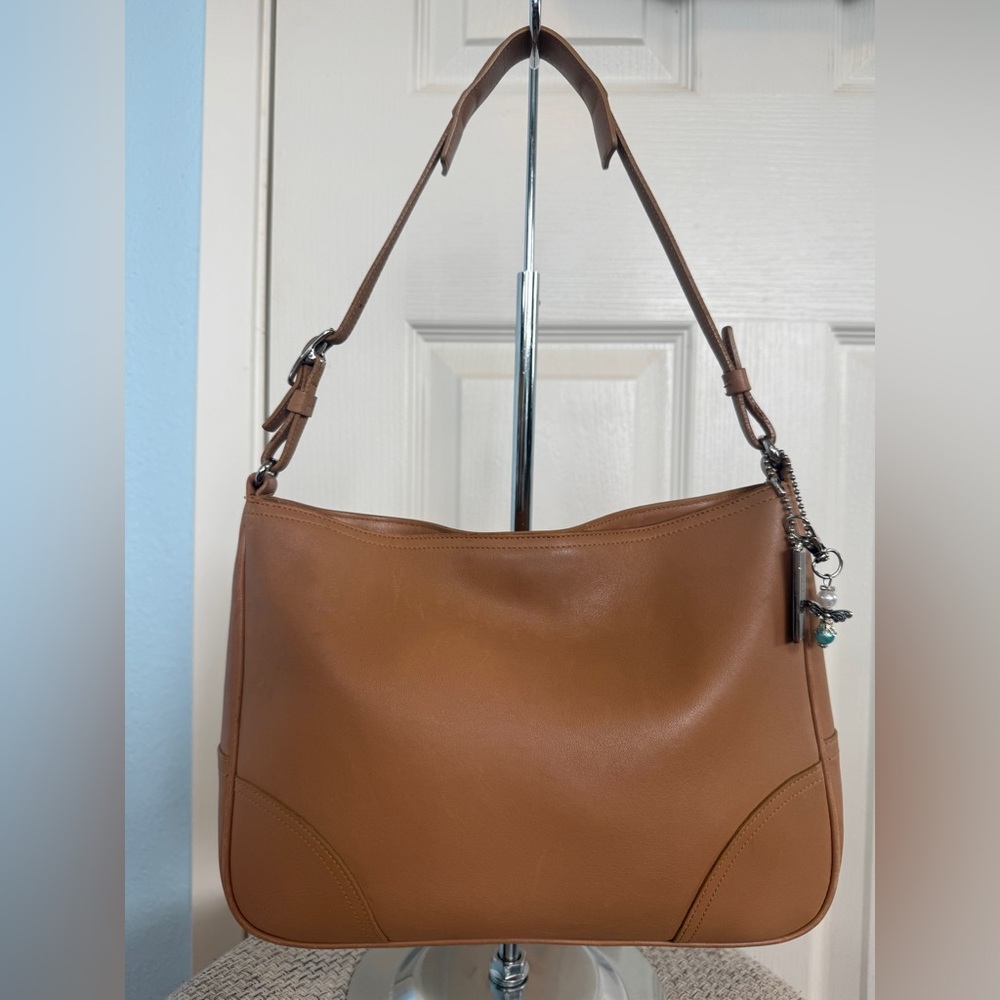 Coach 1991 Leather Shoulder Bag, Cognac Brown